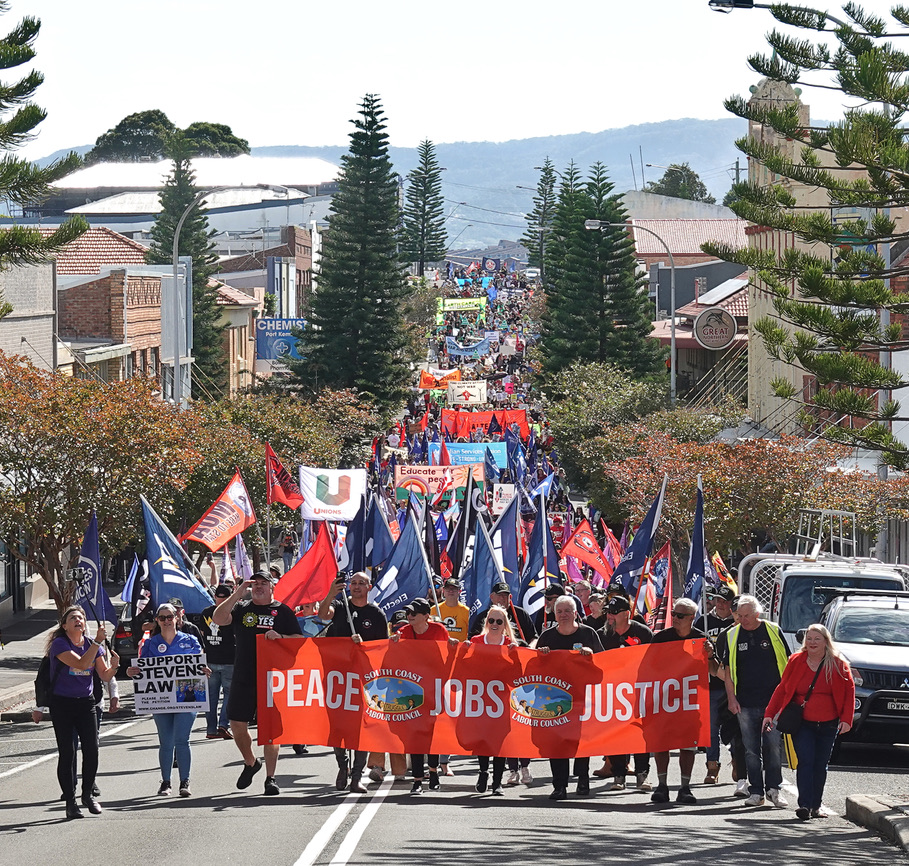 Port Kembla community protest against AUKUS nuclear submarine military base